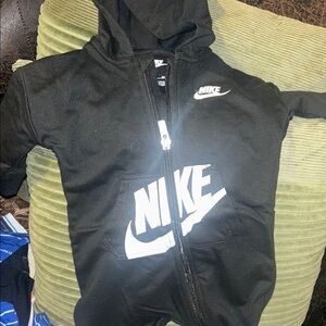 Nike Kids Black Full-Zip Hoodie
